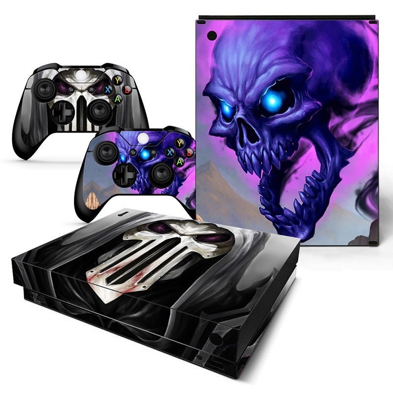 XBOX ONE X sticker game console handle host protective cover middle shell sticker side skull