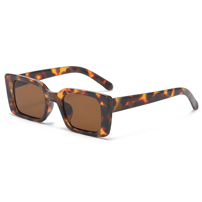 2022 new square tortoise shell fashionable and simple ins style men's and women's sunglasses cross-border foreign trade Europe and the United States