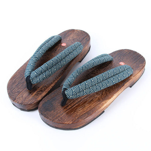 WZXSK exports Japanese men's clogs slippers pure handmade herringbone Chinese style wooden slippers Japanese men's home summer