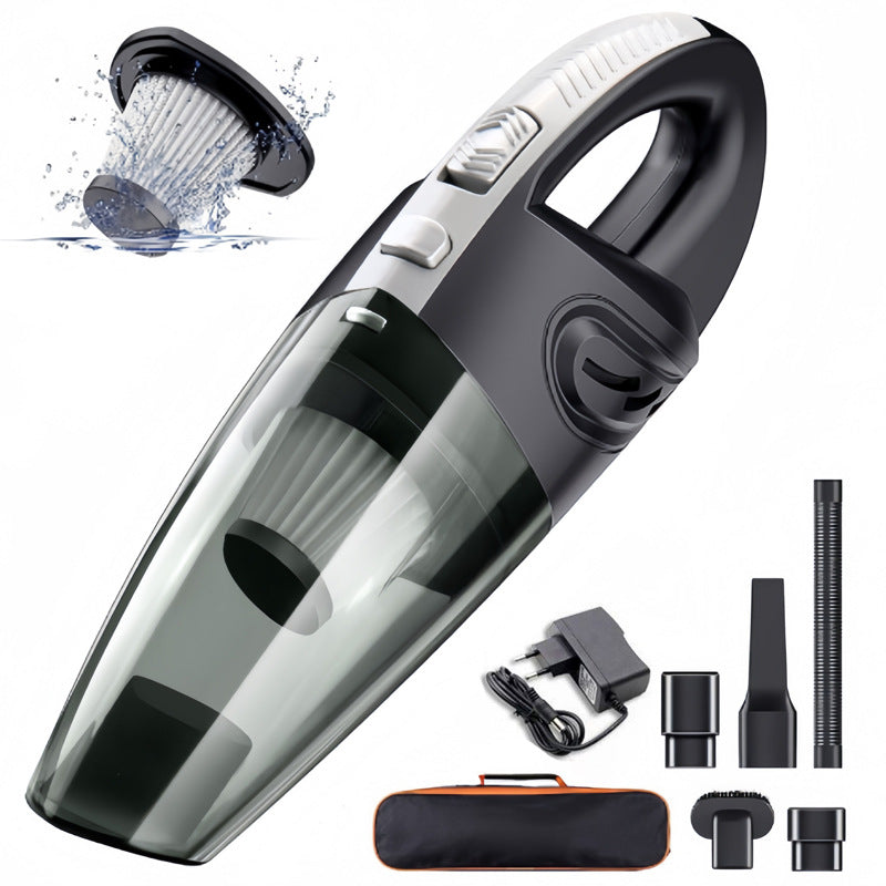 Wireless car vacuum cleaner high power 120W car and home dual use handheld rechargeable dry and wet large suction English cross-border