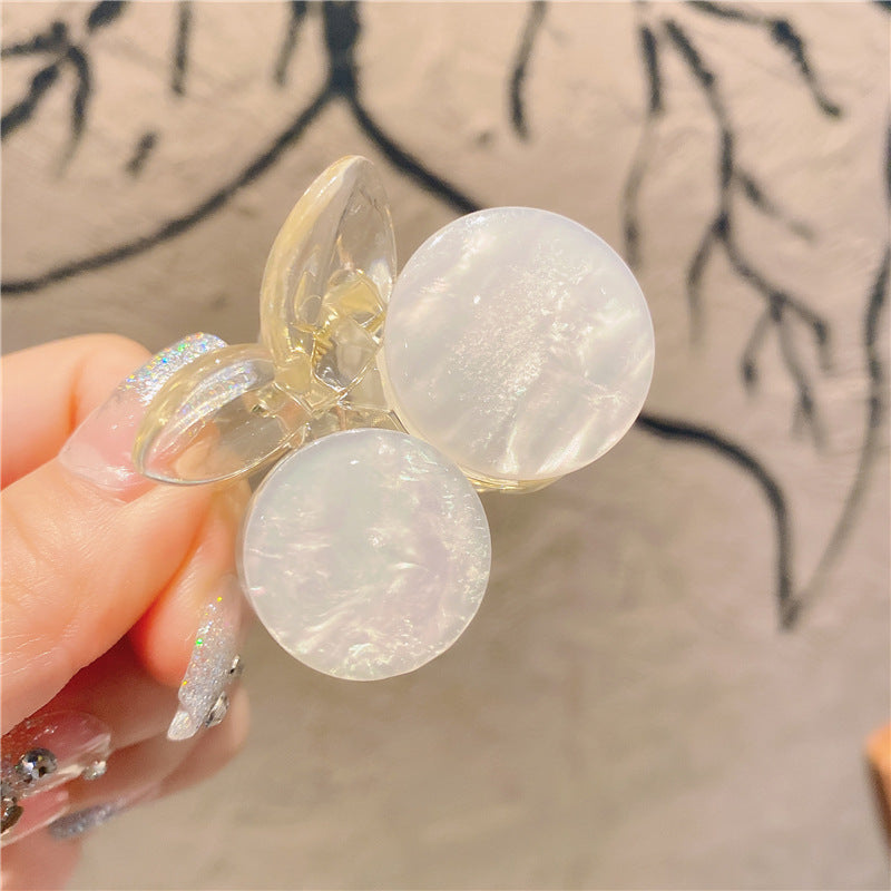 Acrylic imitation pearl back head large clip small hair catch elegant temperament hair clip bath hair clip shark clip