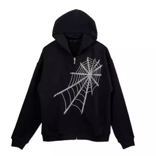 2021 European and American new hoodie sweatshirt women's loose street sports zipper cardigan y2k jacket women