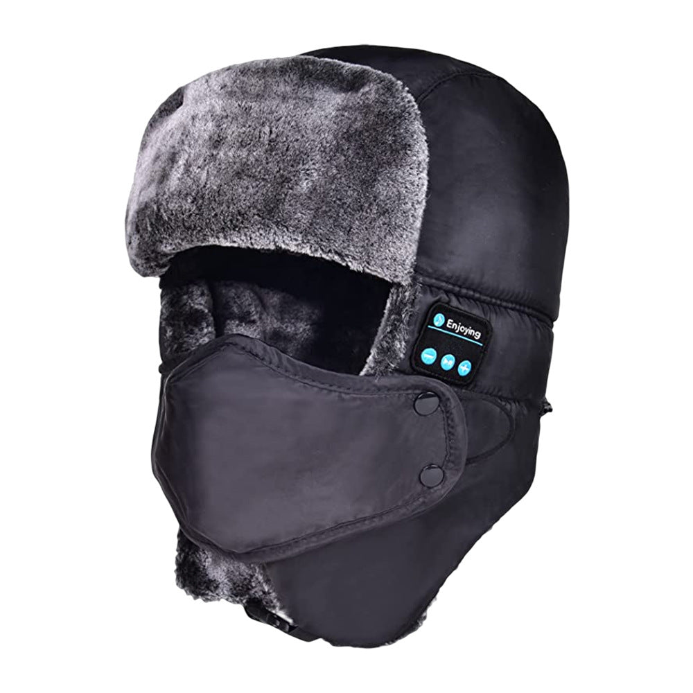 2023 New European and American winter warm, wind and snowproof Bluetooth hat, easy to wash, easy to disassemble, easy to install, answer phone calls, music and trapping hat