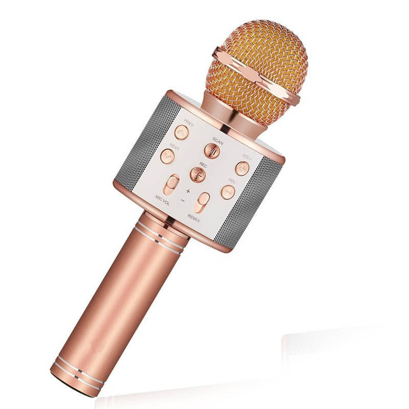 WS858 wireless Bluetooth microphone karaoke home karaoke handheld microphone integrated audio spot