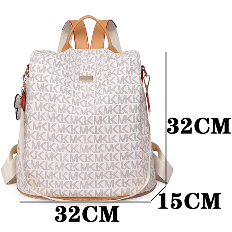 2023 Spring New Printed Letters Women's Backpack Fashion Soft PU Leather Backpack Casual Support Shipping