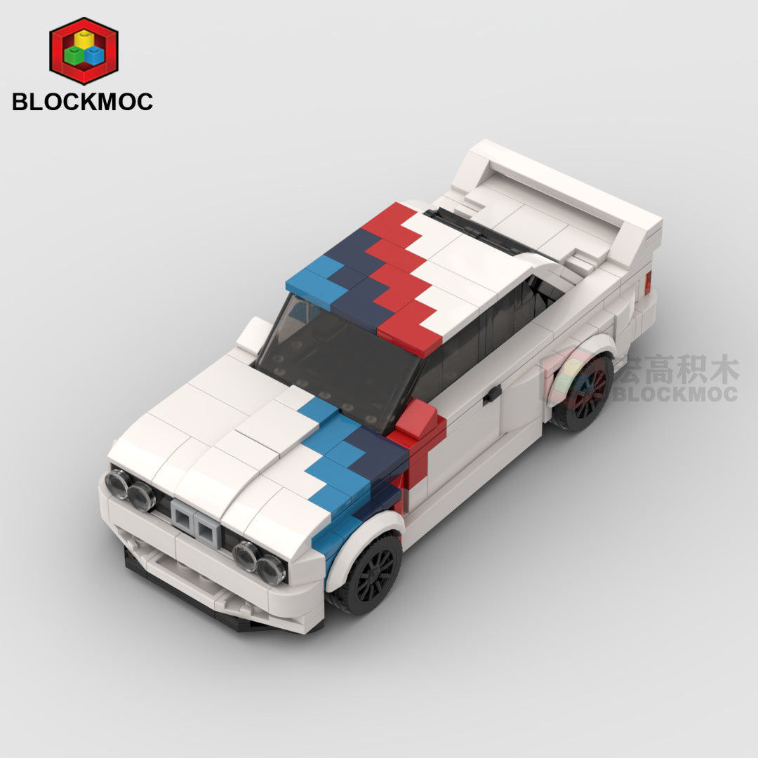 [M power] MOC building blocks are suitable for LEGO speed series 8-grid BMW E30 M3 racing car building boy