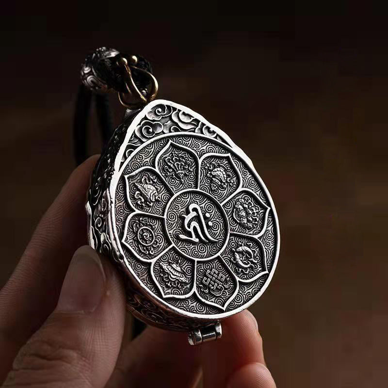 2024 New Chinese Style Nine Palaces Bagua Brand Gawu Box Built-in Pendant Men's Necklace Men's and Women's