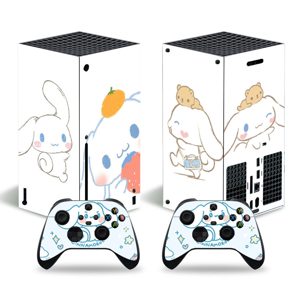 xbox series x game console full body stickers cartoon stickers geometric pattern stickers handle stickers