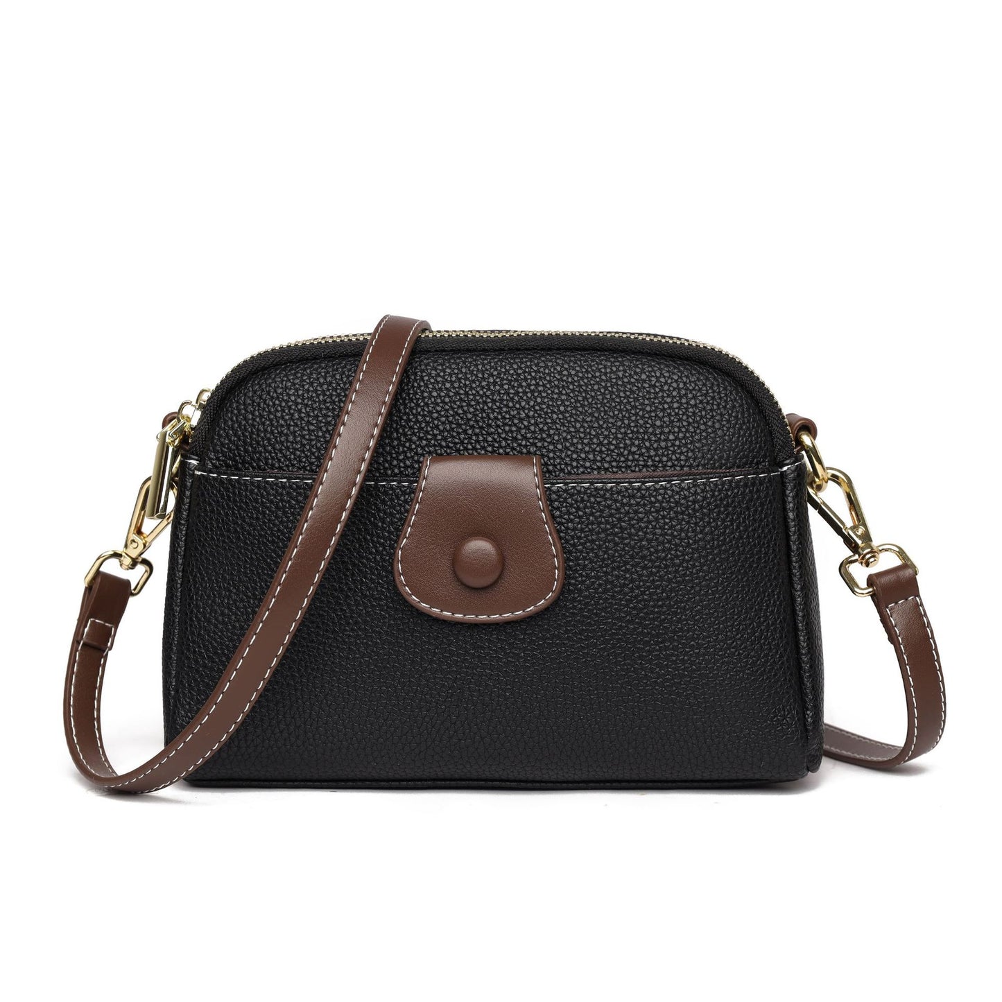 2024 new single-shoulder retro small bag shell bag ladies versatile commuter messenger bag simple and stylish single-shoulder bag trend