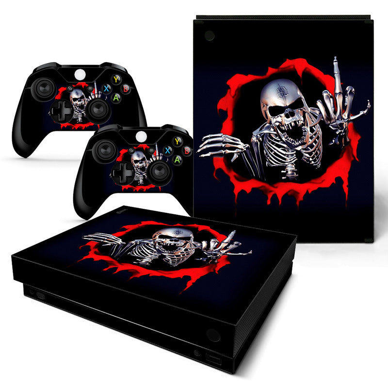 XBOX ONE X sticker game console handle host protective cover middle shell sticker side skull