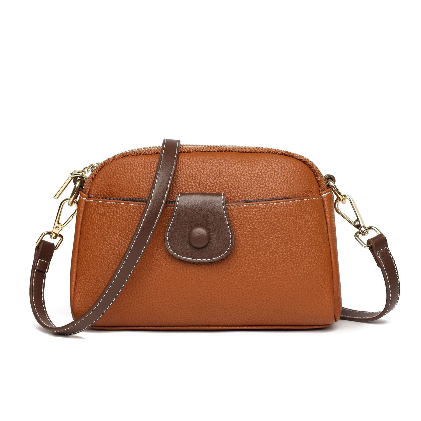 2024 new single-shoulder retro small bag shell bag ladies versatile commuter messenger bag simple and stylish single-shoulder bag trend