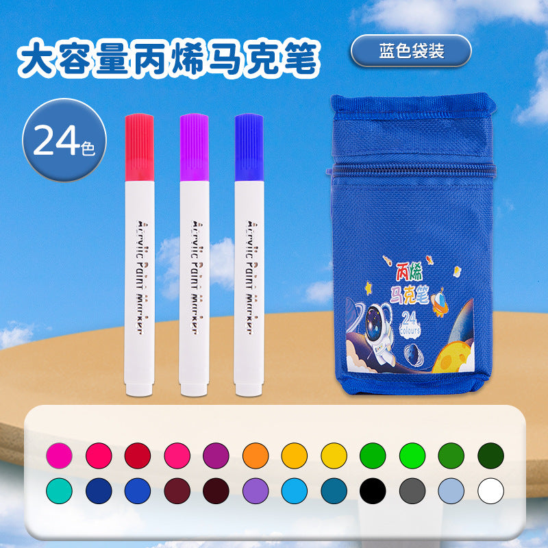 Acrylic marker pen set 24/36 colors student DIY painting art waterproof painting water-based acrylic marker pen