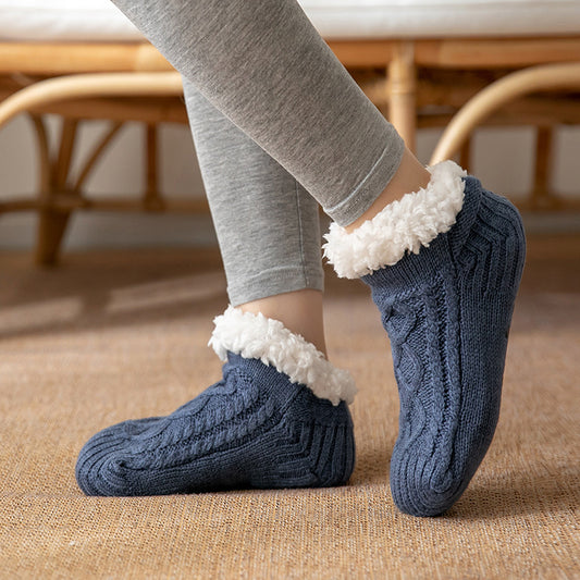 Winter floor socks adult women's home confinement socks snow socks sleep carpet socks leg sets slippers socks men's non-slip