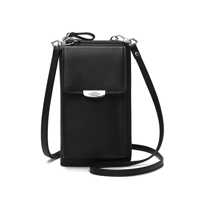 2021 Multifunctional Ladies Diagonal Mobile Phone Bag PU Long Large Capacity Zipper Wallet Mini One Shoulder Diagonal Bag