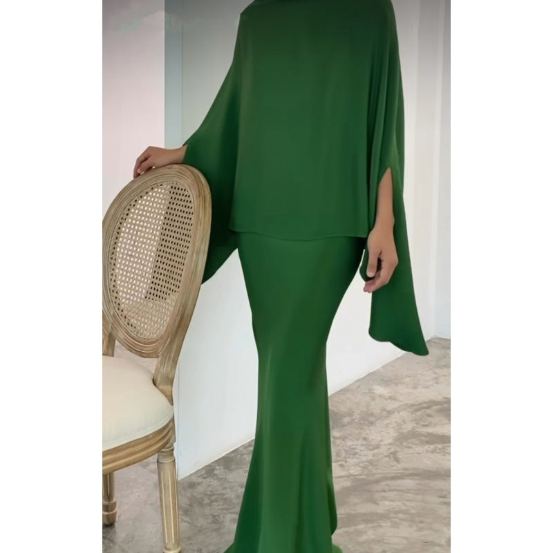 2023 summer Middle East, Europe, America, cross-border foreign trade, new pure color temperament, all-match pearl mopping dress suit for women