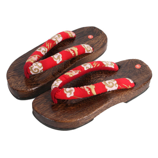 WZXSK exports Japanese men's clogs slippers pure handmade herringbone Chinese style wooden slippers Japanese men's home summer