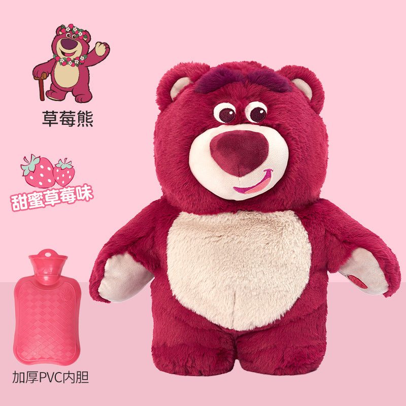 Zoobies scented strawberry bear Stitch Angel hot water bottle doll 2 in 1 warm protection winter