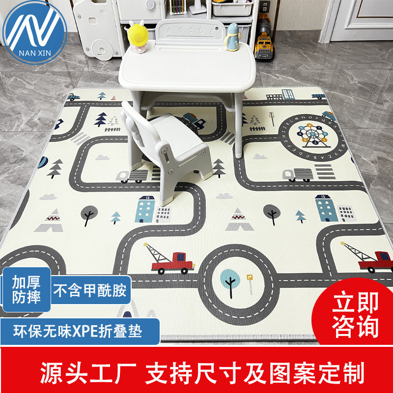 xpe baby crawling mat thickened odorless children's home living room anti-fall baby early education game folding crawling mat