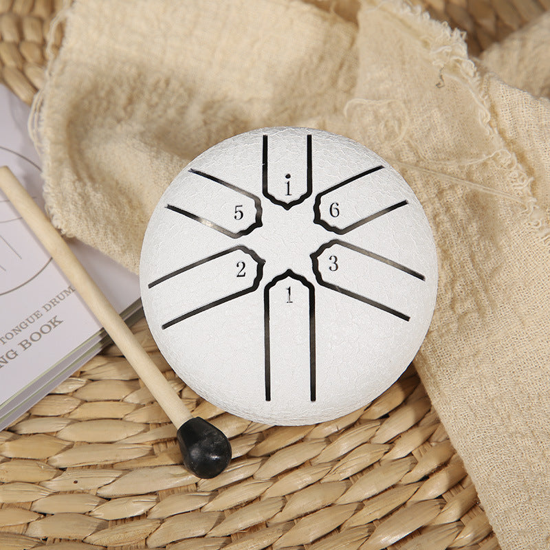 3 inch 6 tone mini hollow drum steel tongue drum hollow drum forget worry drum percussion instrument wholesale hollow drum children's portable musical instrument