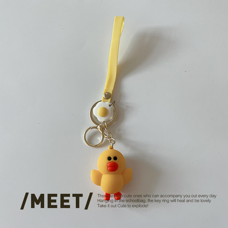 &quot;Meet Pickup&quot; small sweet potato Korean version cute bag couple pendant creative cartoon rice dumpling bear silicone key chain