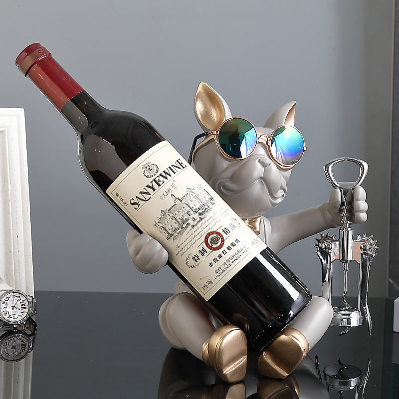 Wine Cabinet Decoration Red Wine Rack Ornament Electroplating Ceramic Violent Bear Living Room Home TV Cabinet Decoration Light Luxury High-end