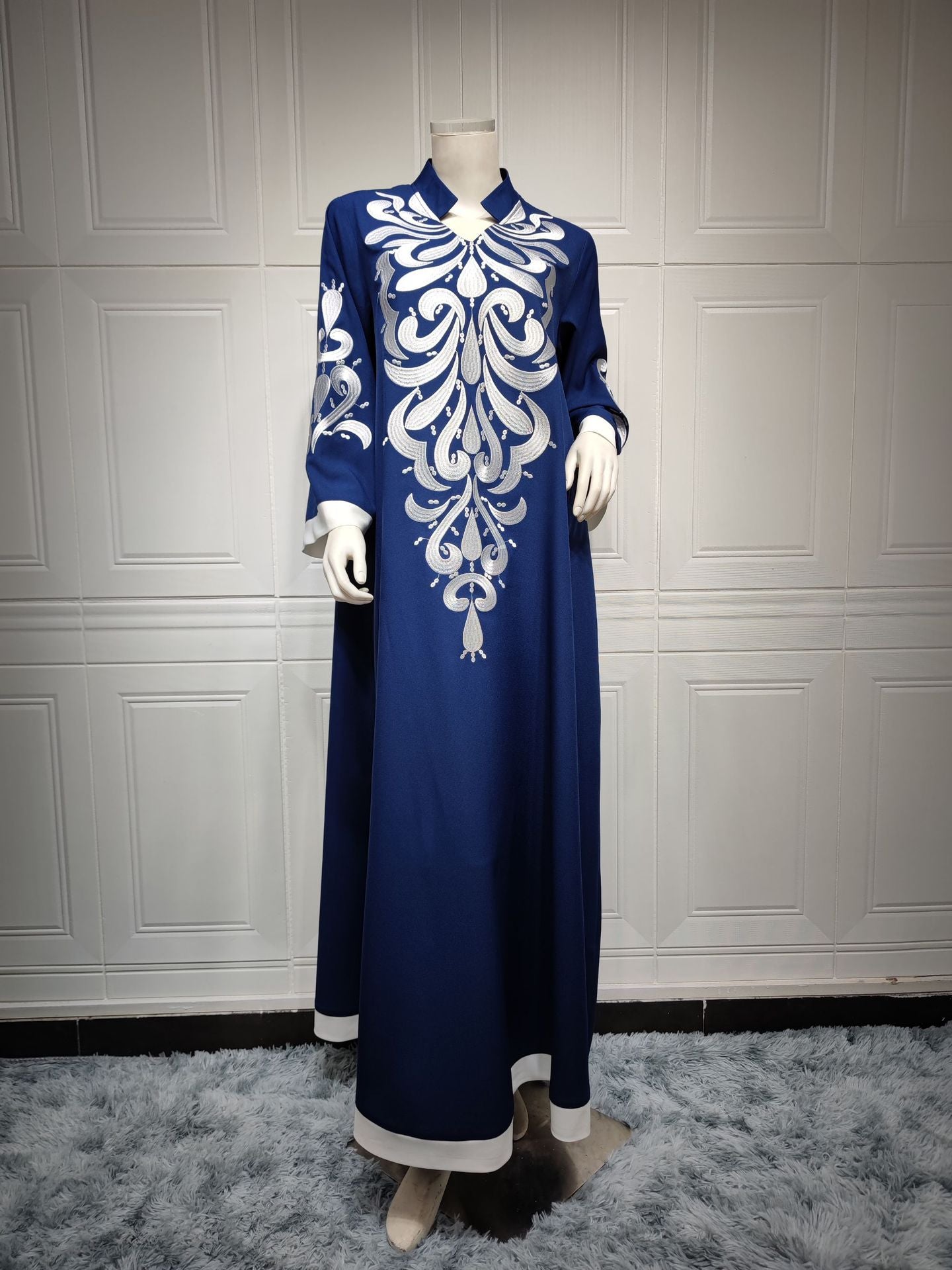 AB184 Summer Southeast Asia abaya splicing dress Embroidery Embroidery Muslim Lent Dubai Robe