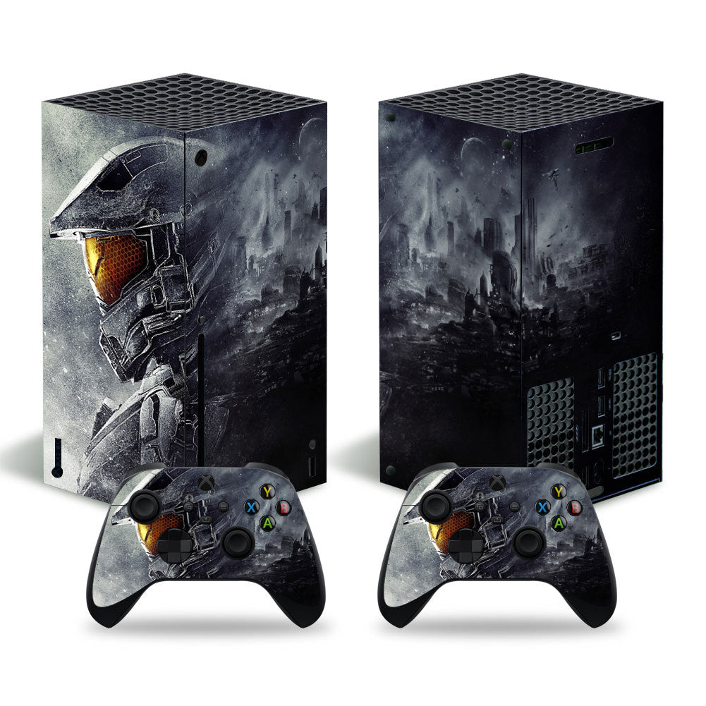 xbox series x game console full body stickers cartoon stickers geometric pattern stickers handle stickers