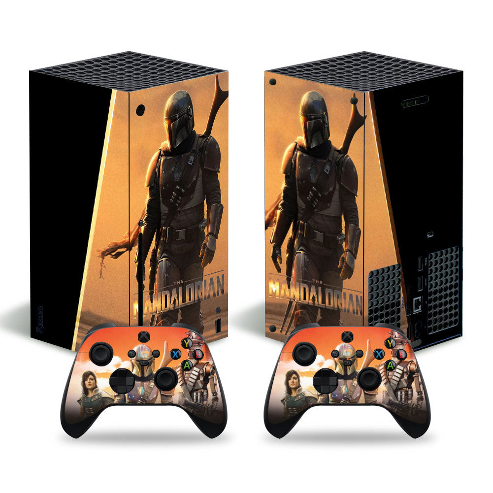 xbox series x game console full body stickers cartoon stickers geometric pattern stickers handle stickers