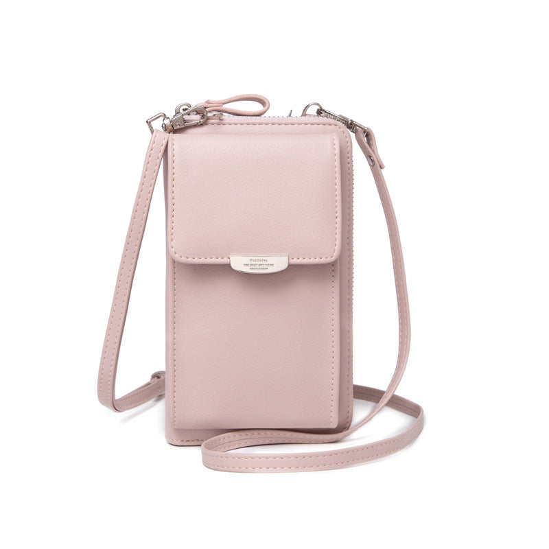 2021 Multifunctional Ladies Diagonal Mobile Phone Bag PU Long Large Capacity Zipper Wallet Mini One Shoulder Diagonal Bag