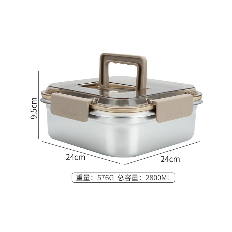 304 stainless steel fresh-keeping box food grade sealed thick outdoor refrigerator microwave fresh-keeping frozen large capacity lunch box