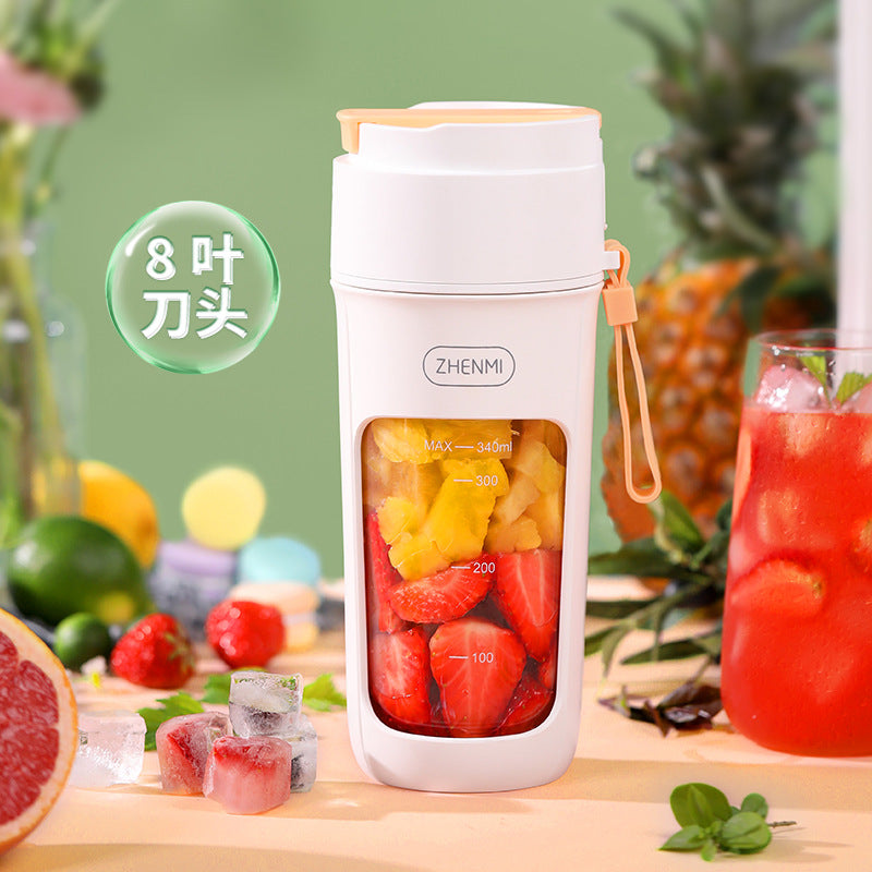 ZHENMI Zhenmi Portable Juicer Juicer 8 Blades Camping Equipment Household Multi-function Mixing Wall-breaking Cup