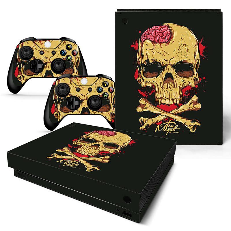 XBOX ONE X sticker game console handle host protective cover middle shell sticker side skull