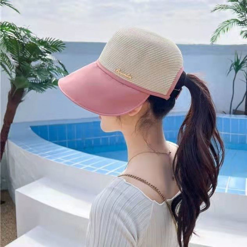 2023 hot style fashion summer women's summer sunshade sunscreen duck tongue all-match anti-ultraviolet large brim sun hat trendy wholesale