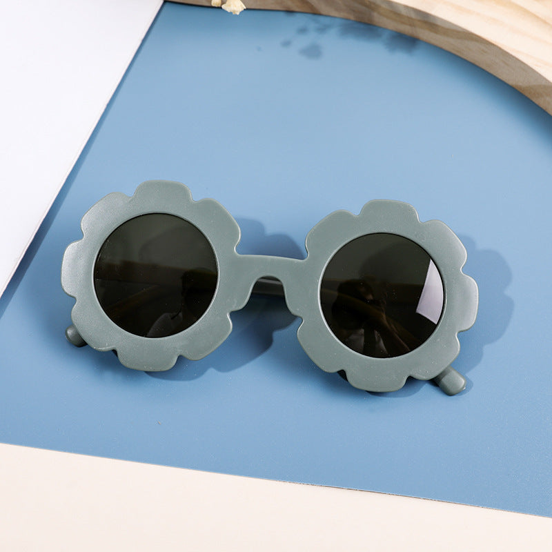 2022 Summer Frame New Japanese and Korean Trend Party Sunflower Sunscreen and UV Protection Children's Sunglasses