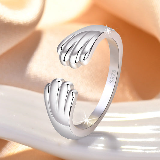 Xiaohongshu recommends cat paws, cute stamped rings, rings around stray cats, milk stamped rings, open pair rings