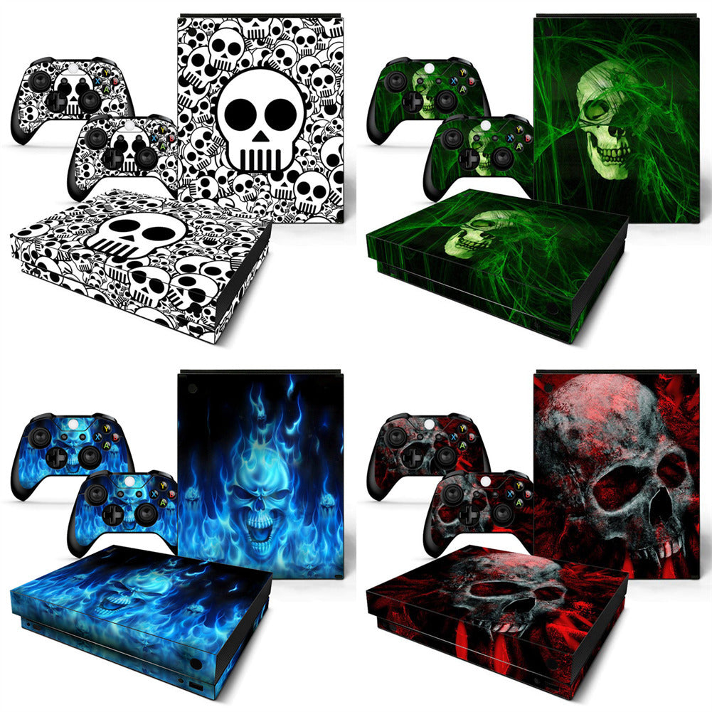 XBOX ONE X sticker game console handle host protective cover middle shell sticker side skull