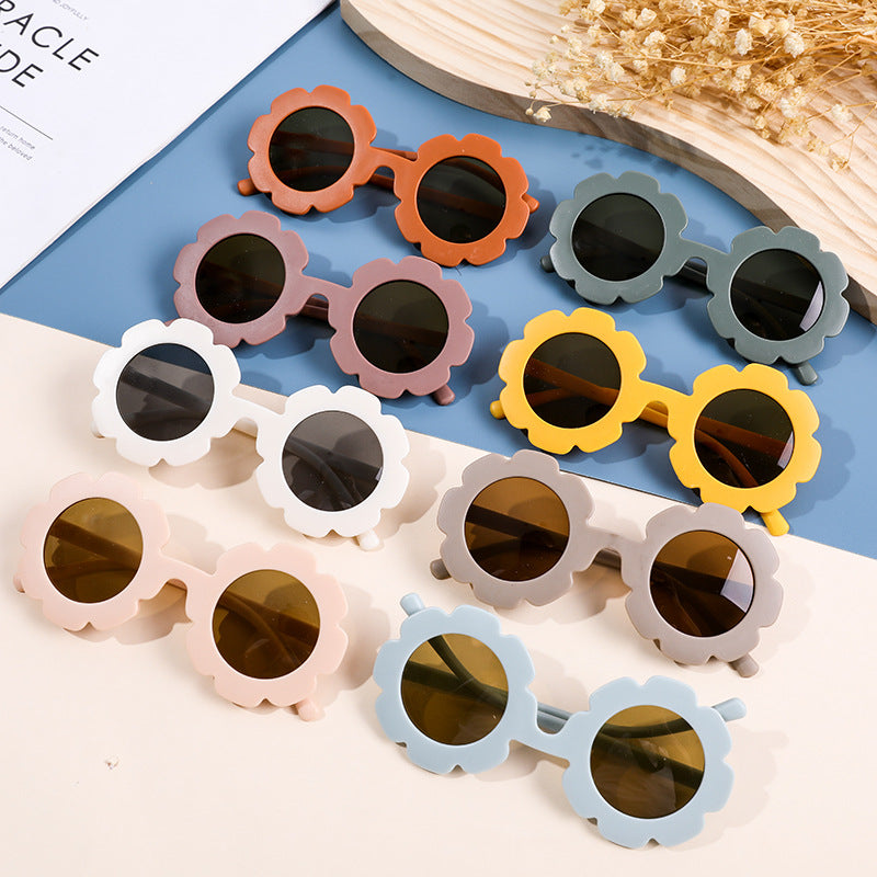 2022 Summer Frame New Japanese and Korean Trend Party Sunflower Sunscreen and UV Protection Children's Sunglasses