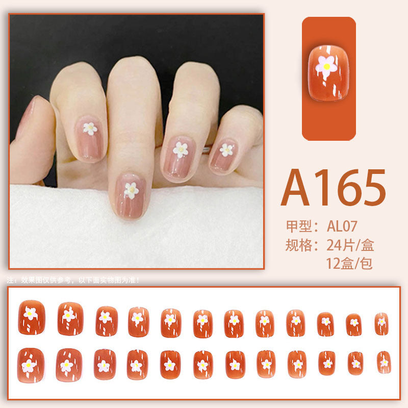 Wearable manicure patches, removable fake nail patches, finished nail art patches, cross-border internet celebrity bride dance nail patches