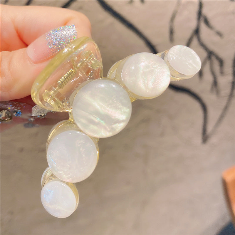 Acrylic imitation pearl back head large clip small hair catch elegant temperament hair clip bath hair clip shark clip