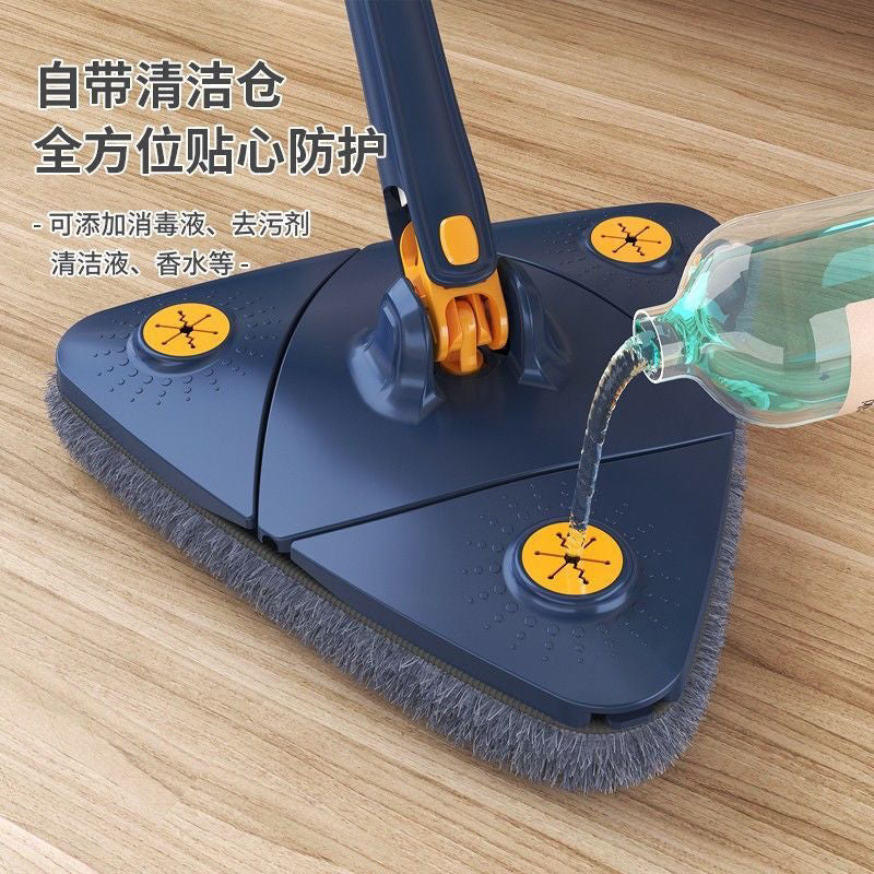 360-degree rotating big wipe head triangular mop ceiling wall roof glass wall multi-functional cleaning artifact