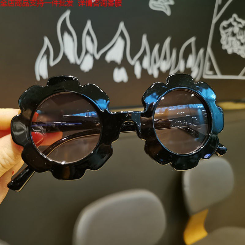 2022 Summer Frame New Japanese and Korean Trend Party Sunflower Sunscreen and UV Protection Children's Sunglasses