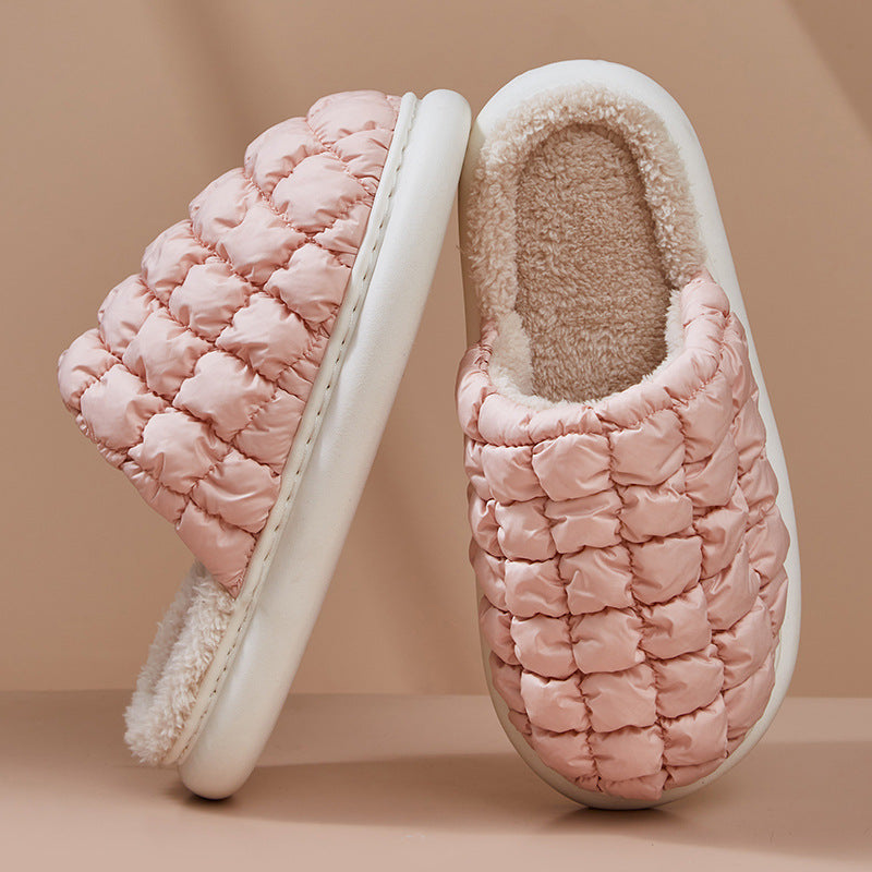 2023 New Autumn and Winter Cotton Slippers Warm Women's Waterproof Couple Indoor Plus Velvet Slippery Slippers Home Wholesale