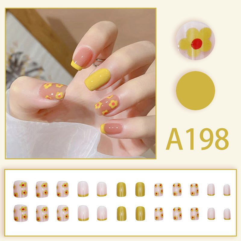 Wearable manicure patches, removable fake nail patches, finished nail art patches, cross-border internet celebrity bride dance nail patches