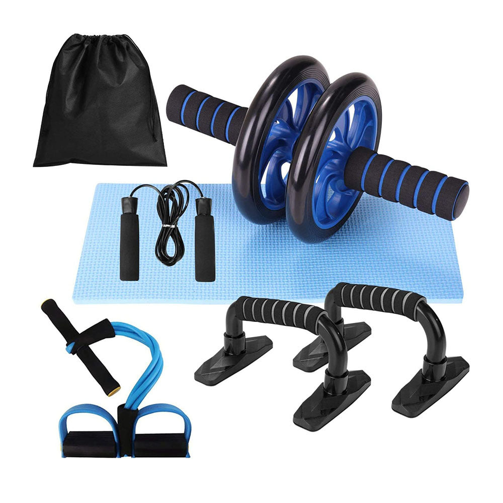 Abdominal wheel 7-piece set indoor sports equipment push-up bracket ab wheel sports fitness supplies home