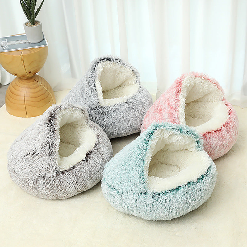 Winter warm shell cat litter pet cat bed deep sleep semi-enclosed kennel dog bed cat supplies wholesale