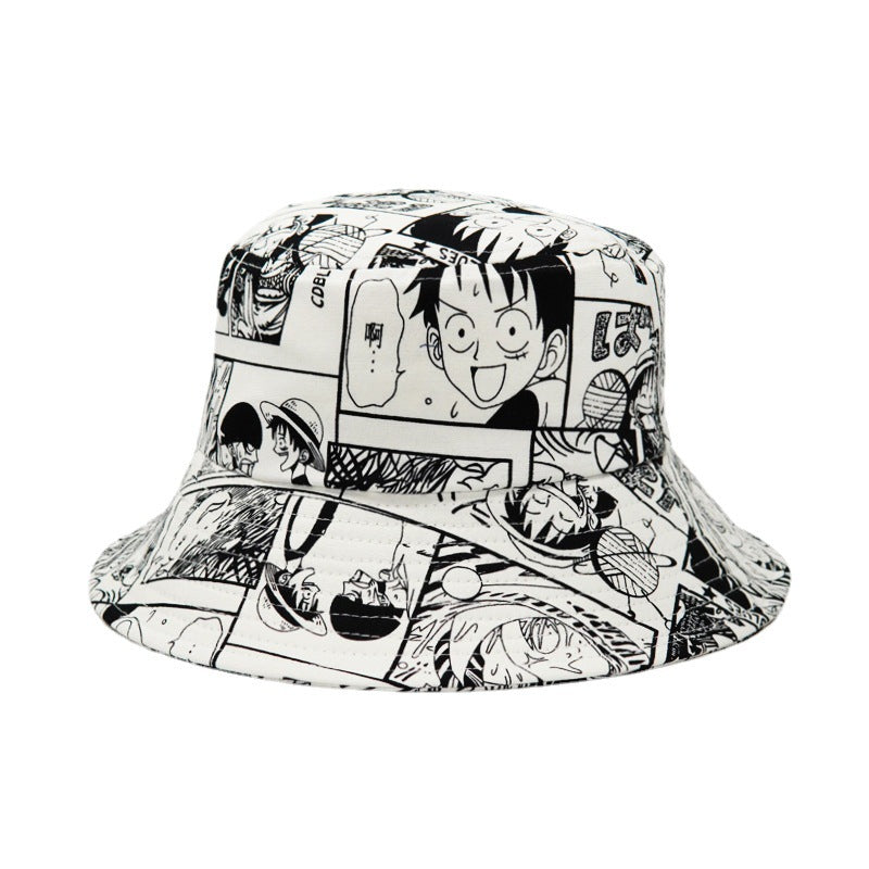 2021 new anime print fisherman hat Japanese men and women out leisure basin hat sun hat tide