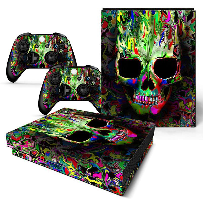 XBOX ONE X sticker game console handle host protective cover middle shell sticker side skull