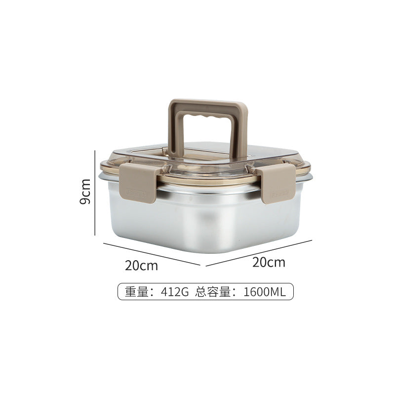 304 stainless steel fresh-keeping box food grade sealed thick outdoor refrigerator microwave fresh-keeping frozen large capacity lunch box