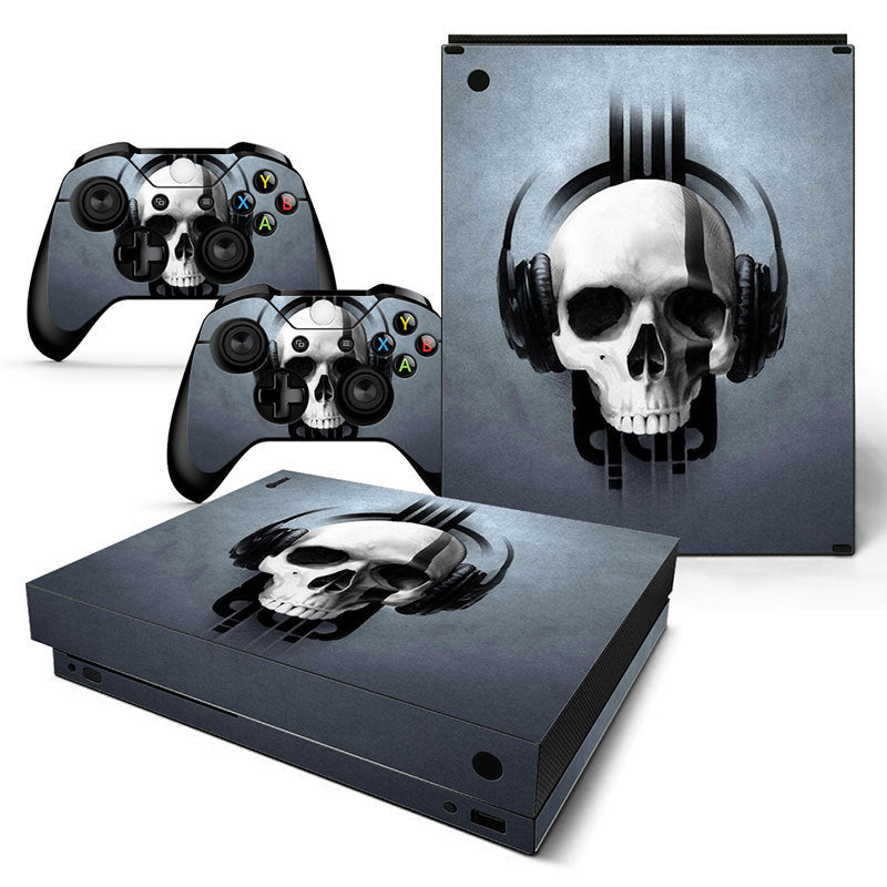 XBOX ONE X sticker game console handle host protective cover middle shell sticker side skull