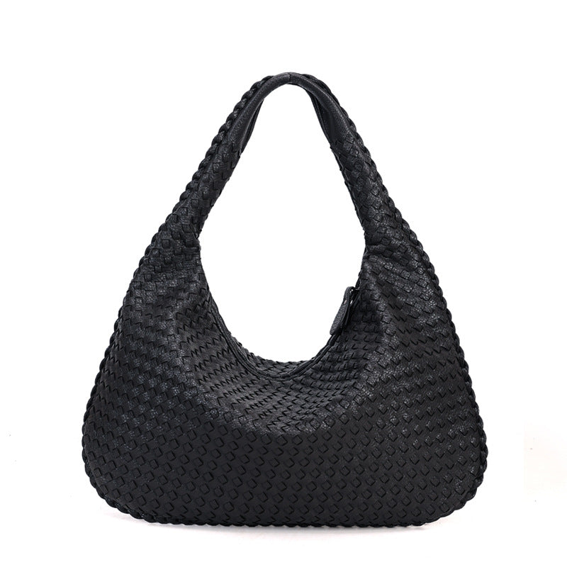 Women's versatile bag, underarm handbag, new single-shoulder cross-border handbag, handmade bag, niche texture woven French commuter